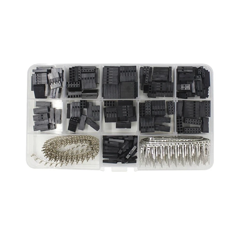 Conectores de interfaz de Cable de parche dúplex, Kit de carcasa de cabezal de Pin de alambre, 620 piezas, 2,54 MM