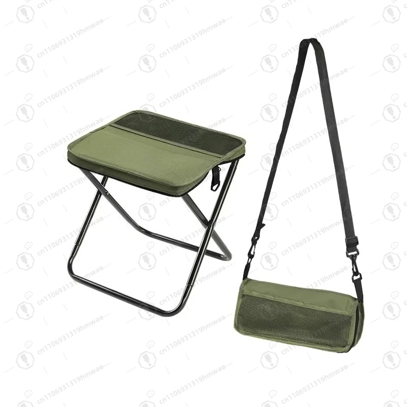 

Outdoor portable folding stool chair 900D Oxford folding camping fishing stool with side pockets for one shoulder