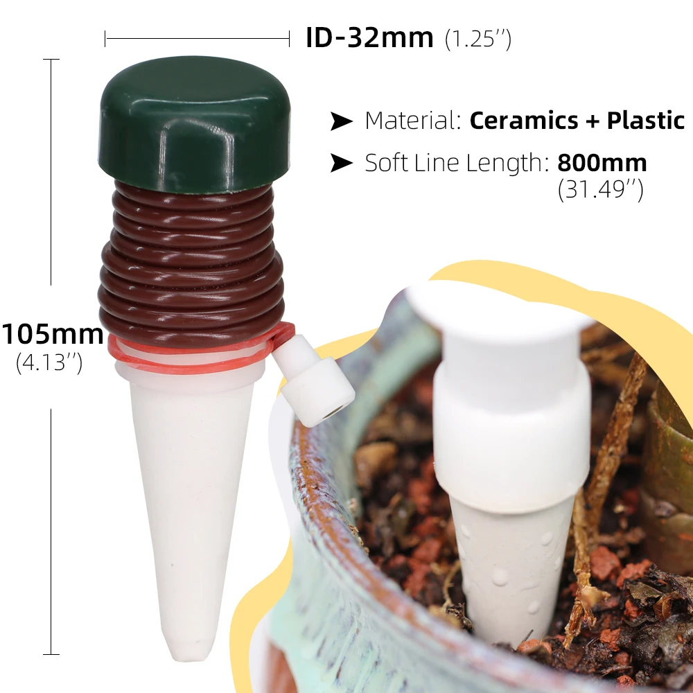 1-24 sztuk System nawadniania kropelkowego podlewanie kwiat Waterer narzędzie dla roślina doniczkowa Pot Home Garden zestaw ceramiczny spadek Spike