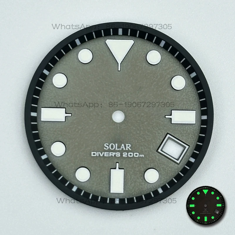 

Customized New VS42A Movement, Dial Diameter 29.8mm Mechanical Modification Diving Watch Green Luminous Log Literal Modification