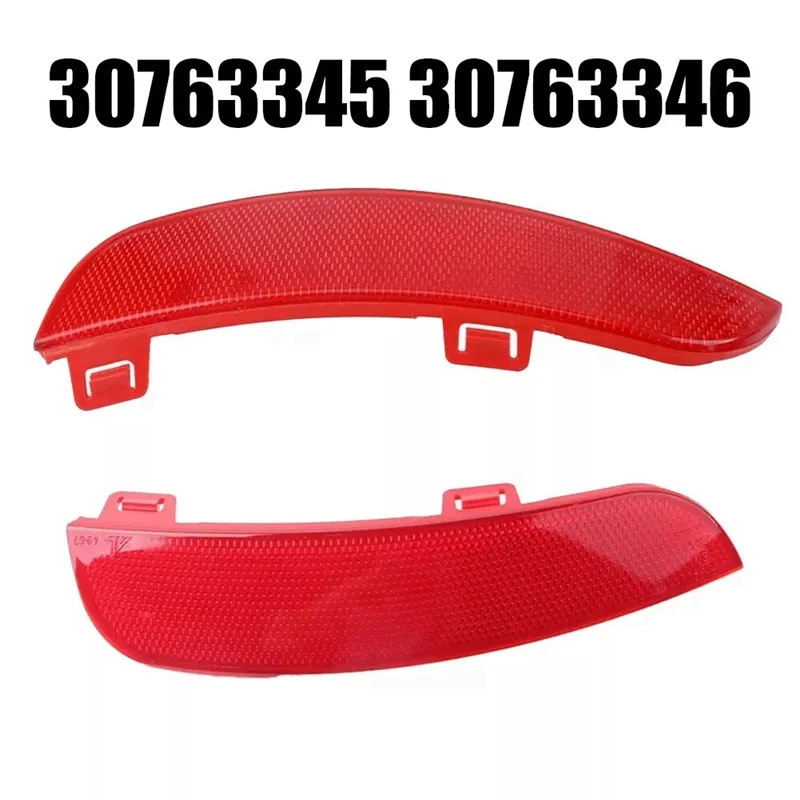 

Lasting 1 Pair Car Rear Bumper Reflector Light Lens Left & Right For Volvo S40 V50 2008-2012 30763345 30763346