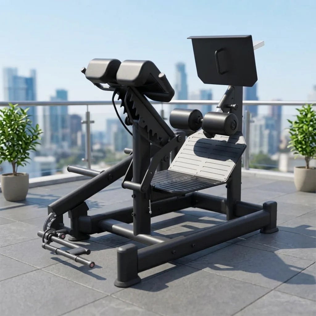 HP003 Steel Plate Loaded Adjustable Hip Thrust Machine Commercial Glute Bridge Strength Training Equipment