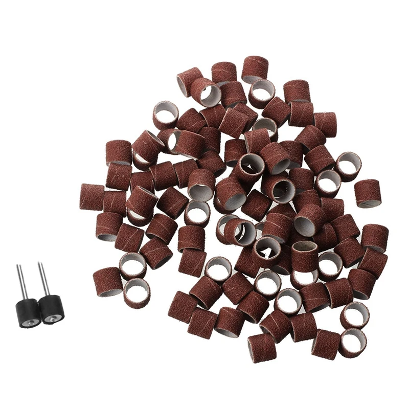 ab63-500個入り-1-2インチ-サンディングバンドキット。2つのサンディングドラムマンドレル付き。ドレメル回転工具用。