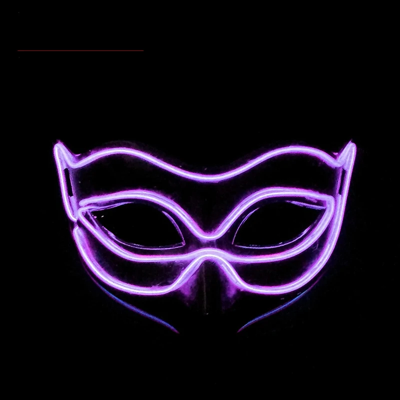 2024 Fox Mask Half Face Headgear Mask Japenese Style Fox Mask Nightclub Disco Decorative Halloween LED Mask