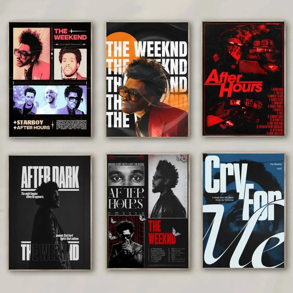 1pc Musik Album Star The Weeknd Hip Hop Poster Druck Für Schlafzimmer Wohnzimmer Wohnkultur Malerei Wand Kunst HD bild Wandbild