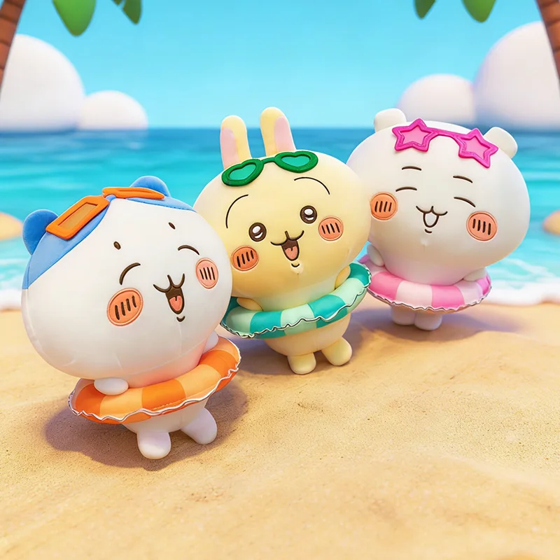 

New Summer kawaii Series Chiikawa Plush Usagi Hachiware Toy Soft Stuffed Toys with Swimwear Birthday Gift Sofa Bed Home Decor