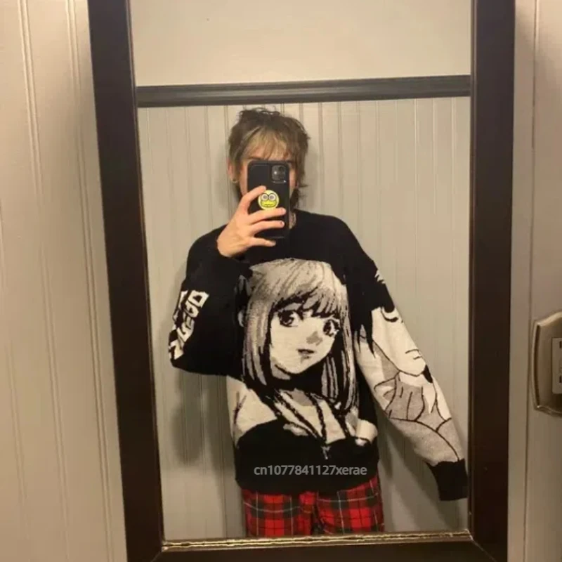 新しい女性のストリートダンス衣装セーター、ラウンドネックルーズニットセーターをベースとして、女性用ヒップホップカジュアルトップジャケット