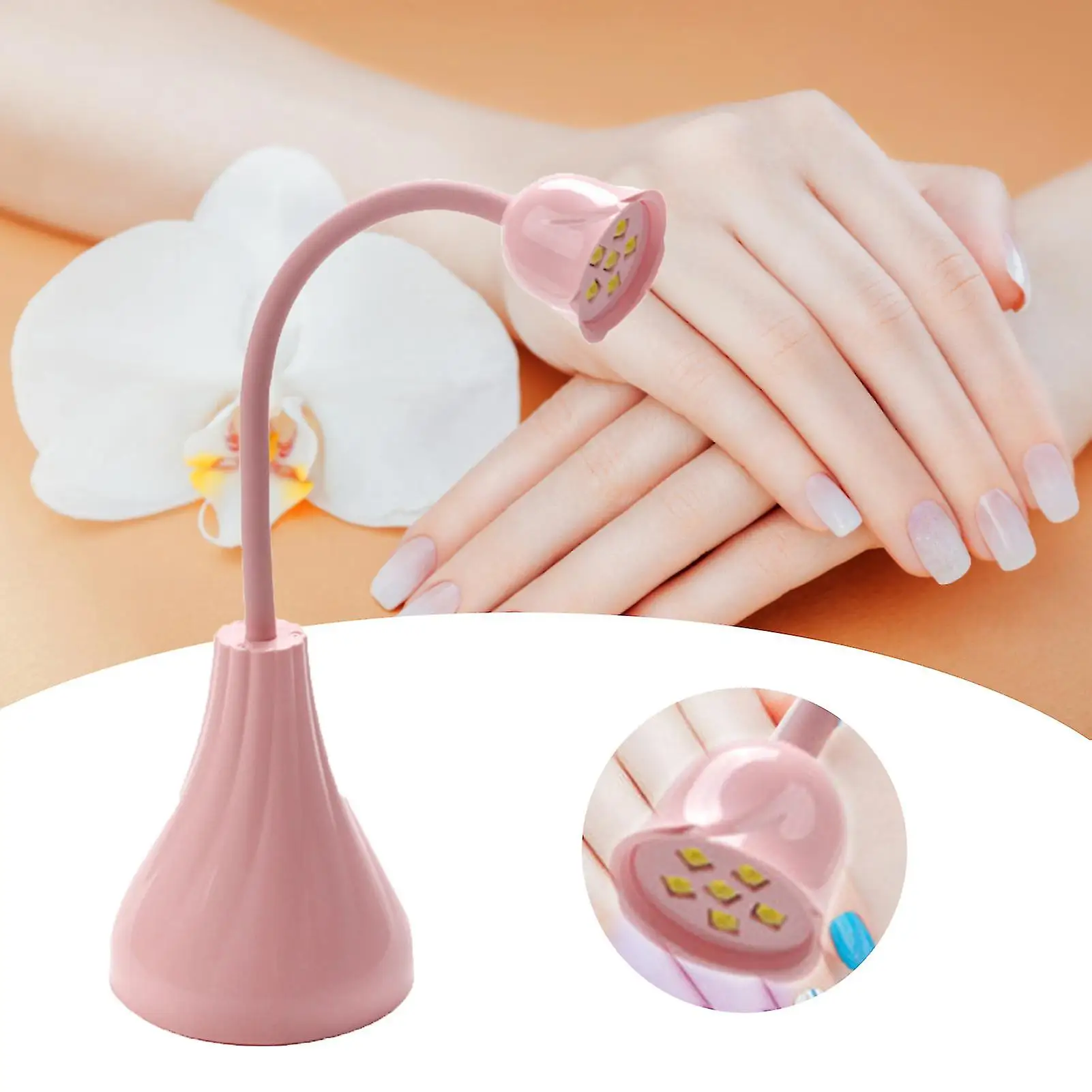 Mini lampe à ongles sans fil pour femme, sèche-lampe, séchage rapide, protection contre la surchauffe, lumière douce, vase conçu