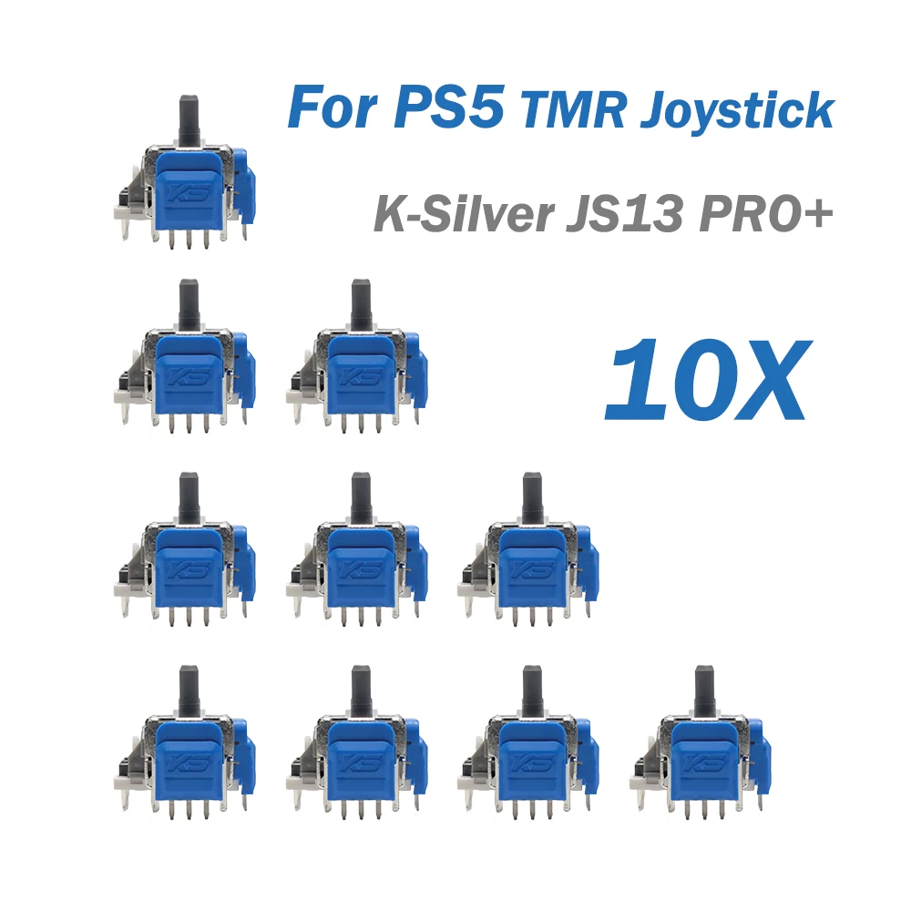 

10pcs K-SILVER JS13 PRO+ TMR Electromagnetic Joystick for PS5 Game Console Replacement Parts 3D Analog ThumbStick