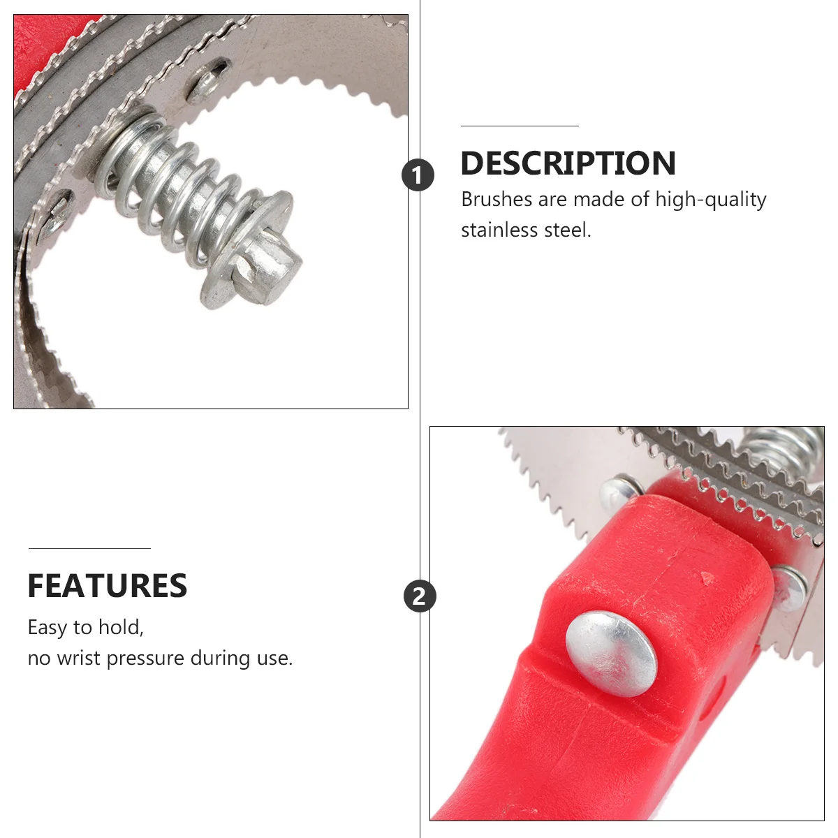 1 قطعة فرشاة حكة الماشية مقبض بلاستيكي تصميم مريح سهل التنظيف الحصان تساقط مشط مستلزمات الحيوانات الأليفة فرشاة تساقط الشعر #4