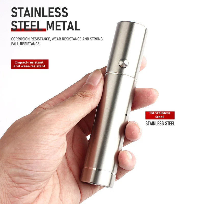 SHINEKNOT Red Auxiliary Light Multi-Source Torch Rechargeable LED Lighting Infrared Equipment 630+850NM Stainless Steel Body