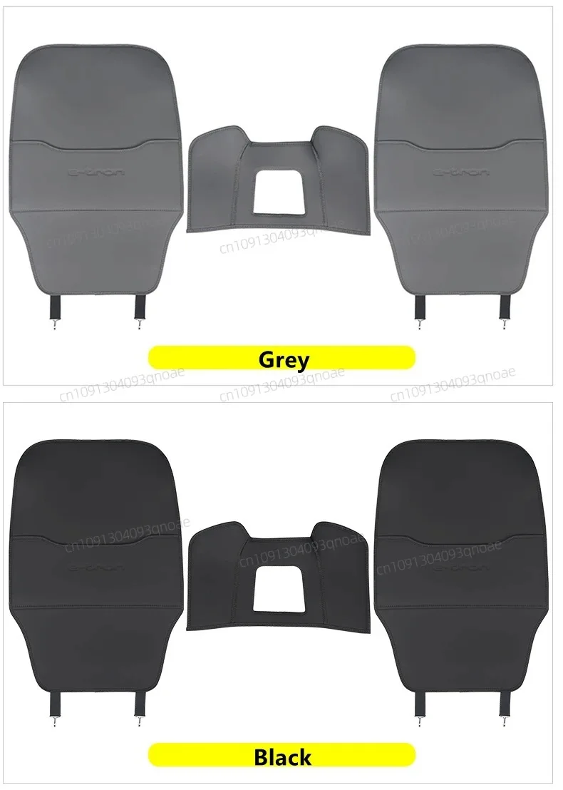 For Q4 e-tron 2021-2025 Car Seat Back Protection Pad Interior Child Kick Mat Decoration Styling Modification Accessories
