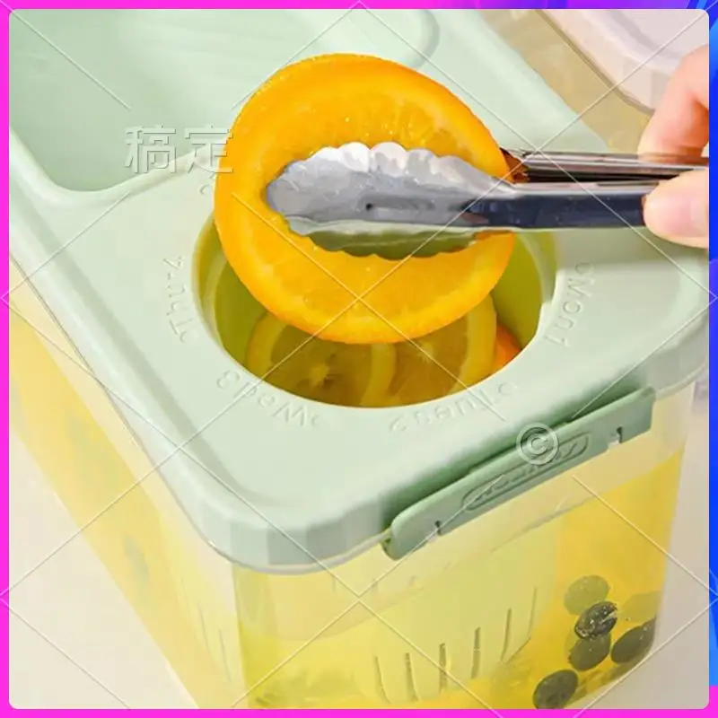 

NEW-Beverage Dispenser Forfridge Clear Leakproof Container Withspigot Ideal Forcold Drinks