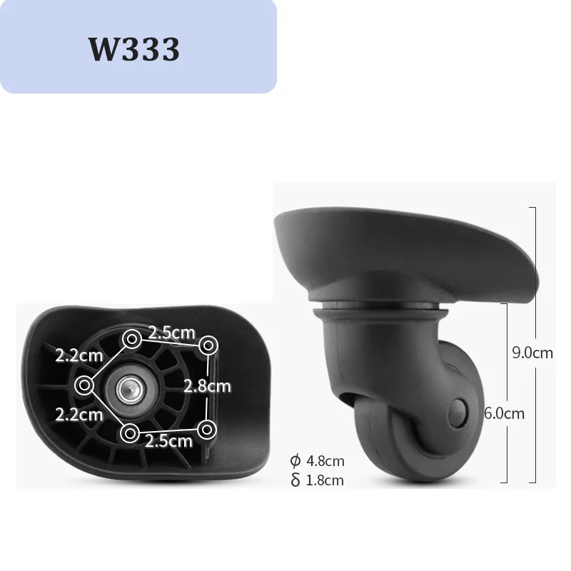 For W333  Wear-Resistant Upgrade Luggage Spinner Wheel Replacement 360° Rotating Silent Wheels  Suitcase Roller Replacemen