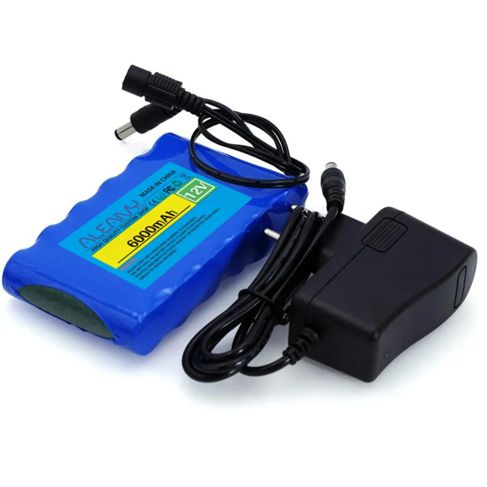 

18650 3S2P 12V 6000mAh Original Lithium Ion Battery DC 12V 6Ah Rechargeable CCTV Camera Monitor Replacement Battery.
