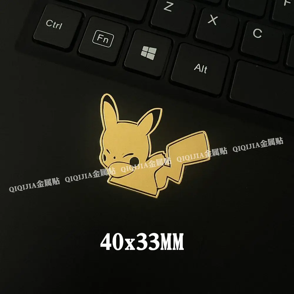 Pikachu Pokémon Metal Sticker Mobile Phone Tablet Laptop Headphones Decorative Sticker