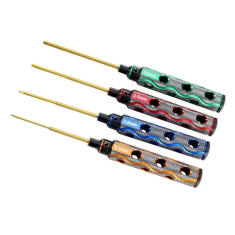 4Pcs Hex Screwdriver Set 1.5mm 2.0mm 2.5mm 3.0mm Portable Model Car Maintenance Tools RC Screwdriver Rc Tool for RC Car Boat