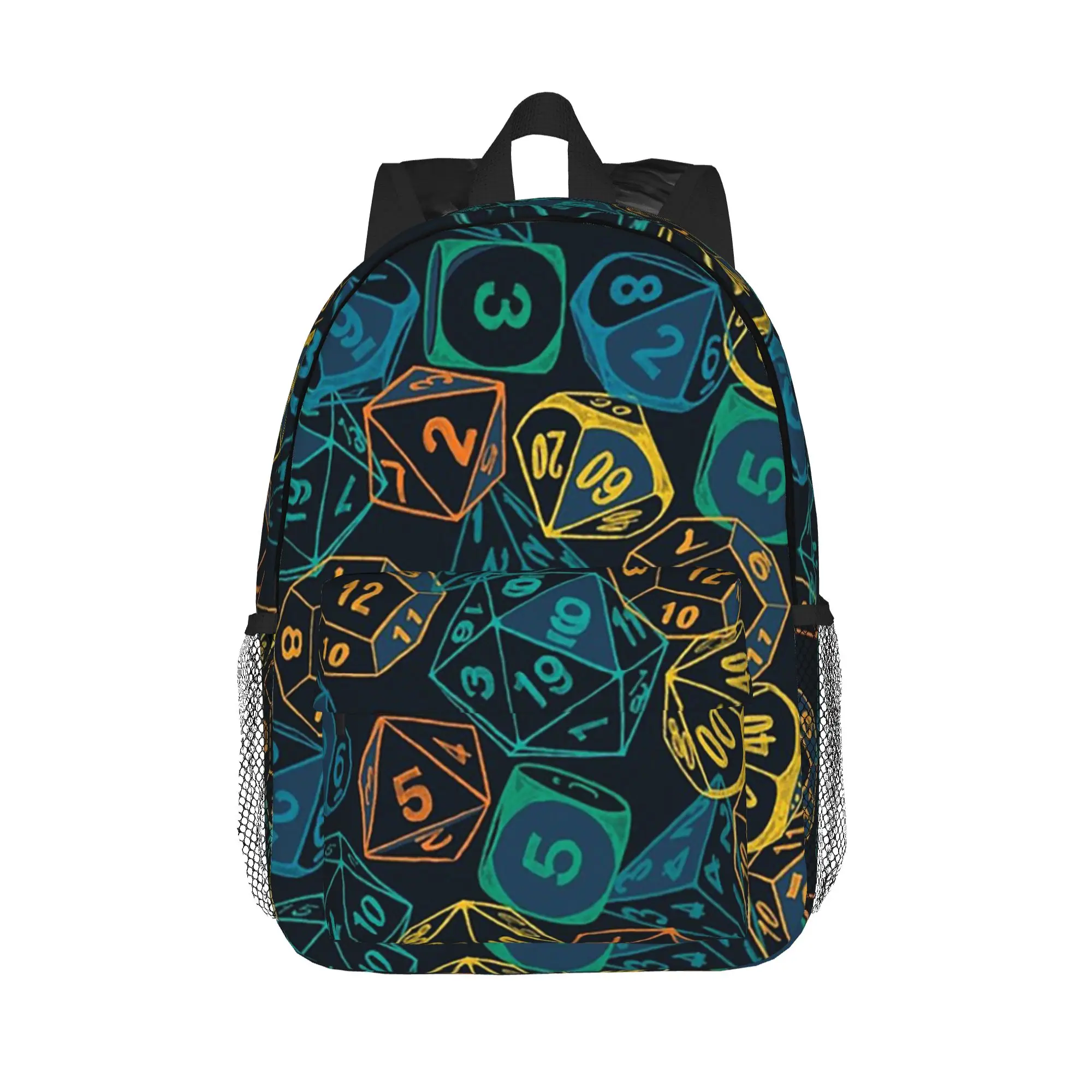 RPG Dice Teal Cluster Backpack Hot Sale Daypack Large Capacity Boys Girls BookBag Shoulder Bags for Men Women School Bag