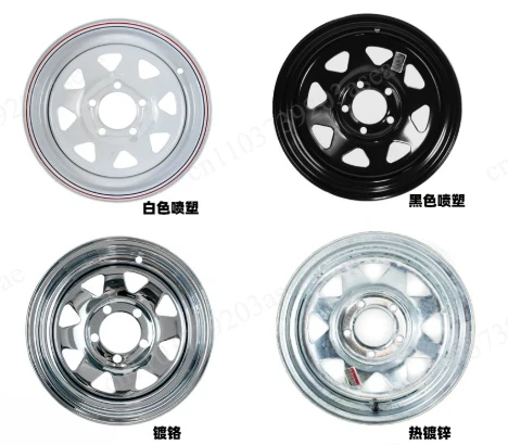 Trailer steel wheels 15 inches 16 inches, trailer RV steel wheels 5/6 holes, car off-road yacht trailer