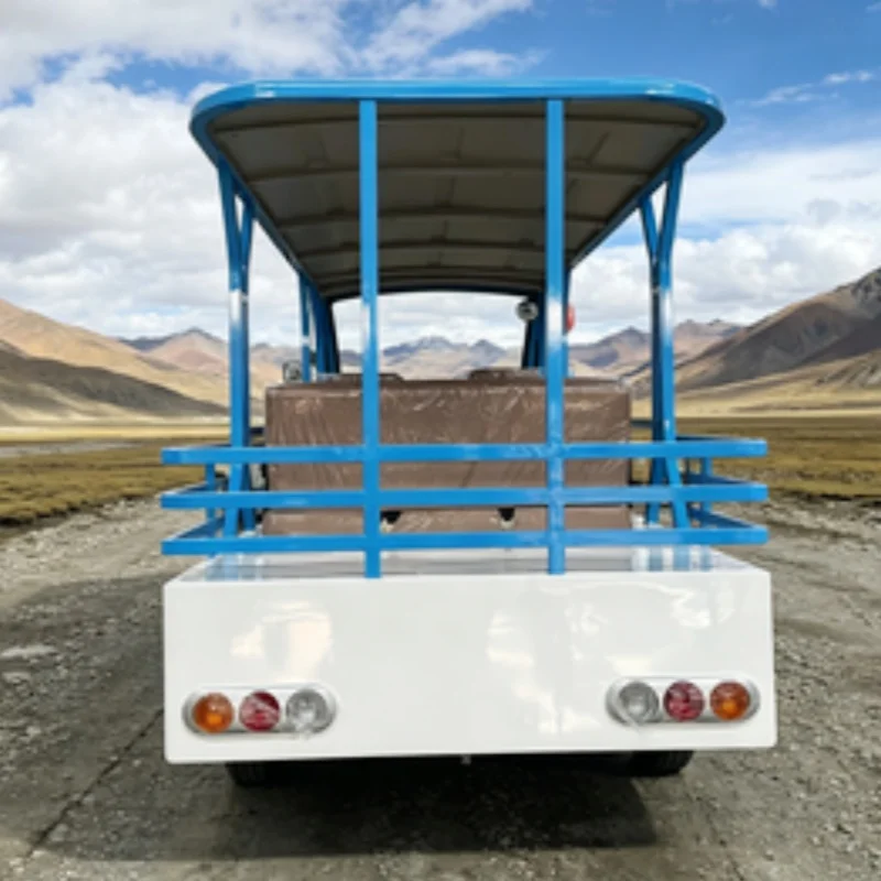 Electric Sightseeing Bus Hotel Resort Vehicle Off-Road Golf Cart Attraction Scooter 72V Lithium Free Custom Body And Seats Color