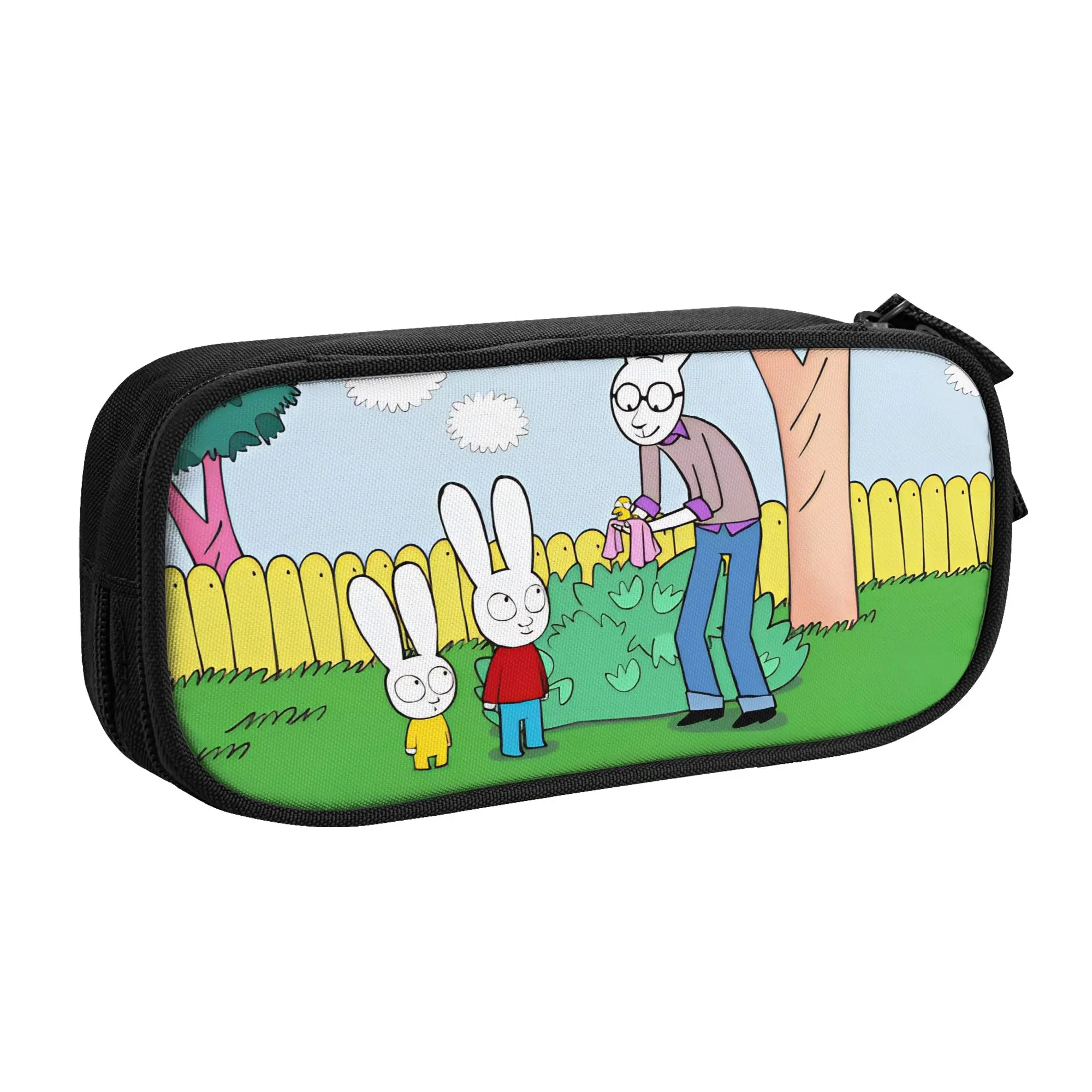 Fun Simons Super Rabbit Bunny Cartoon  Pencil Cases  Pencilcases Pen Box Kids Large Storage Bags School Supplies Gift Stationery