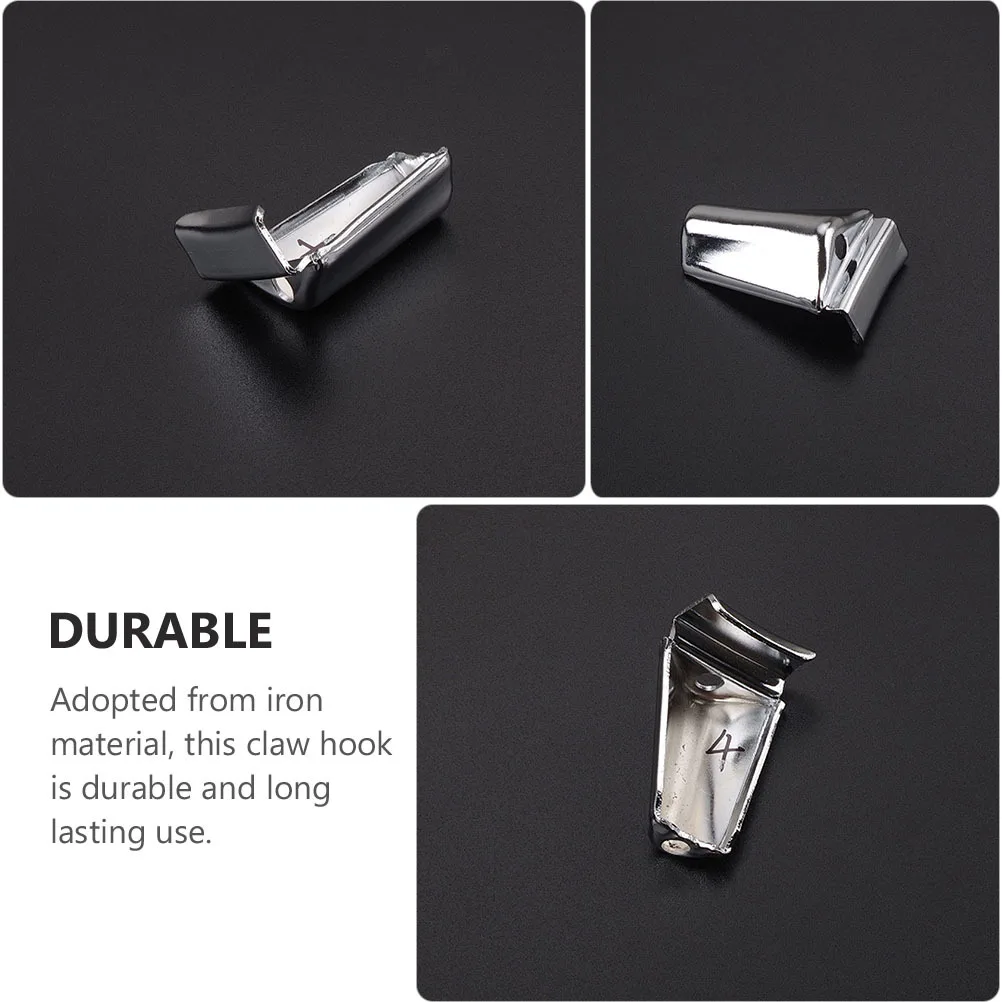 

2 Pcs Metal Drum Mount Hook Bass Claw Replacement Accessories Leg Parts Silver Stand