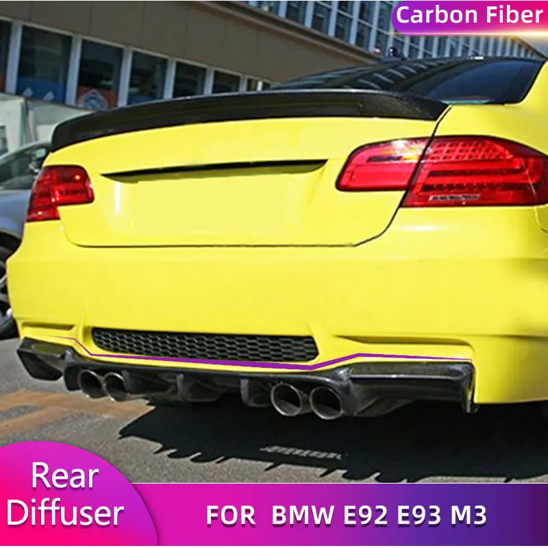 

Carbon Fiber Rear Bumper Diffuser Lip Spoiler for BMW E92 E93 Coupe Convertible M3 2008-2013 Auto Rear Diffuser Apron Body Kit