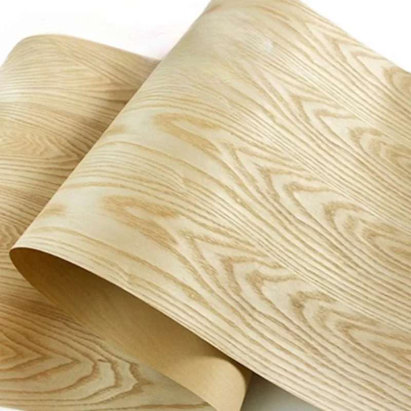 

Natural Fraxinus Mandshurica Patterned Wood Veneer, Ultra Wide Kraft Paper Wood Veneer L: 2-2.5Meters/pcs Width: 60cm T: 0.3mm