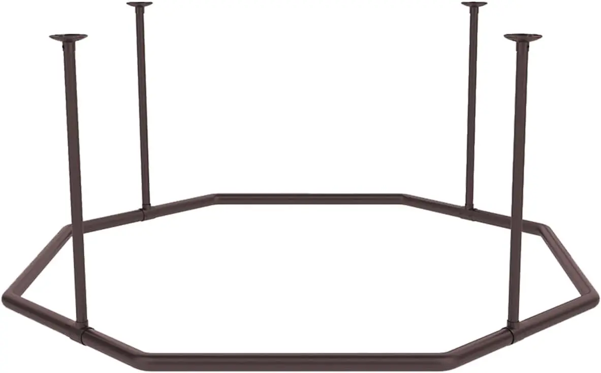 

Naiture Octagon Neo Angle Shower Curtain Rod, 36" x 36" Ceiling Mounted for Clawfoot Tub, Aluminum, Oil Rubbed Bronze Finish