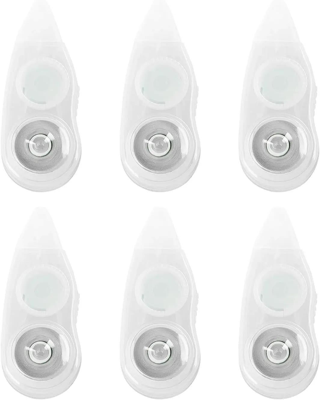 6 Pack Correction Tape  White Out Tape Eraser Wipe Out Tape School Office Supplier- Correct Any Writing Mistakes-Clear