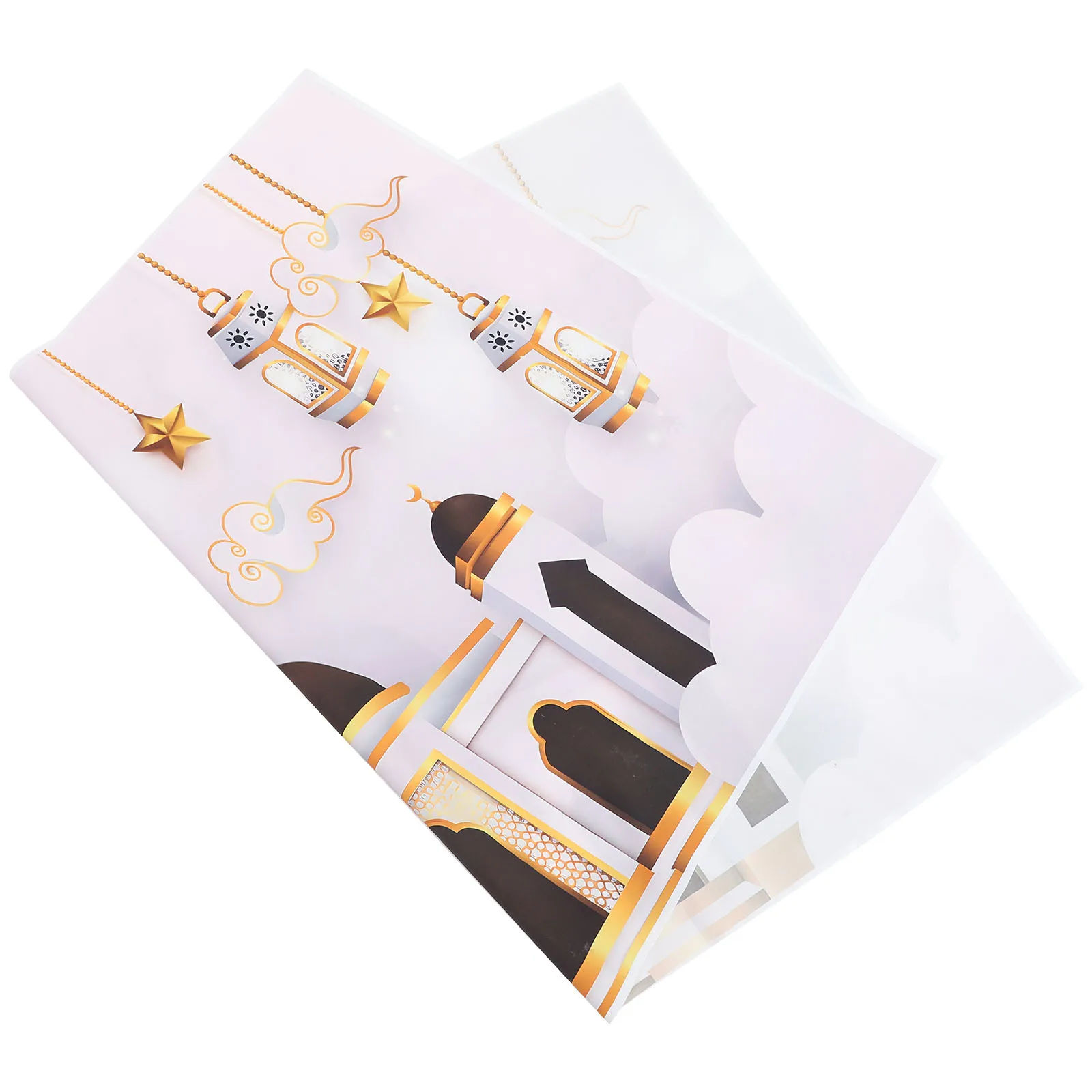 Muzułmańska Islamska Dekoracja Ścienna z Motywem Księżyca, Materiał PVC, Bez Uszkadzeń, Tła do Salonu, Dekoracja Ścienna Eid Mubarak