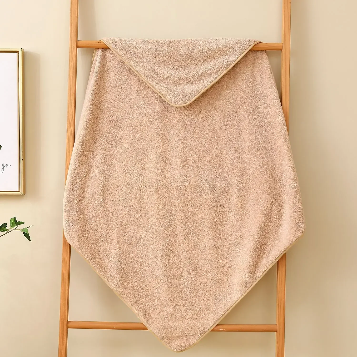 Baby and Children's Bath Towels Newborn Hugs Wrapped Towels Coral Fleece Blankets Solid Color Bath Towels