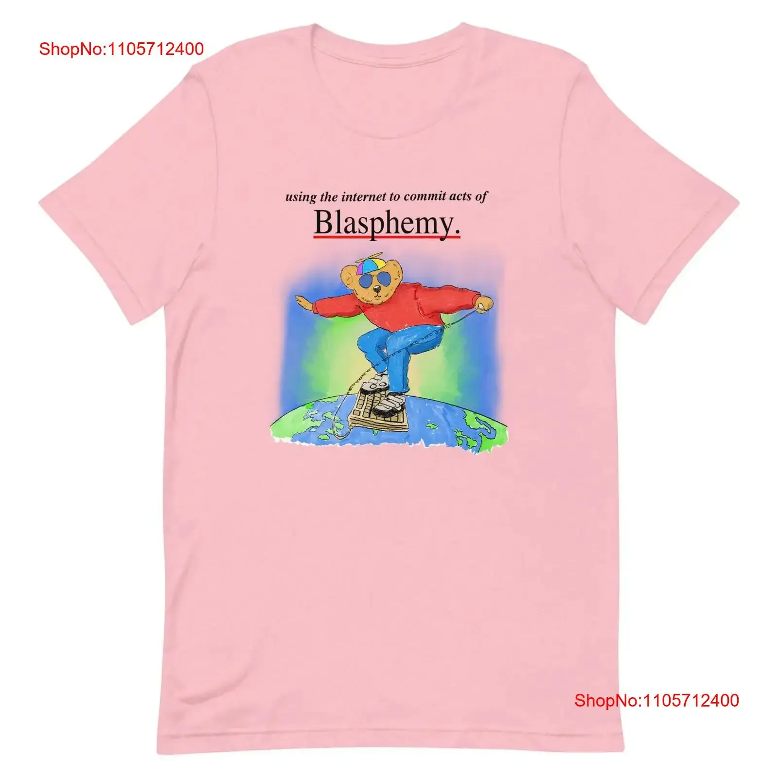 Online Blasphemy T Shirt vintage Washed Soft Casual Versatile graphic fashion Comfortable Stretched streetwear Breathable