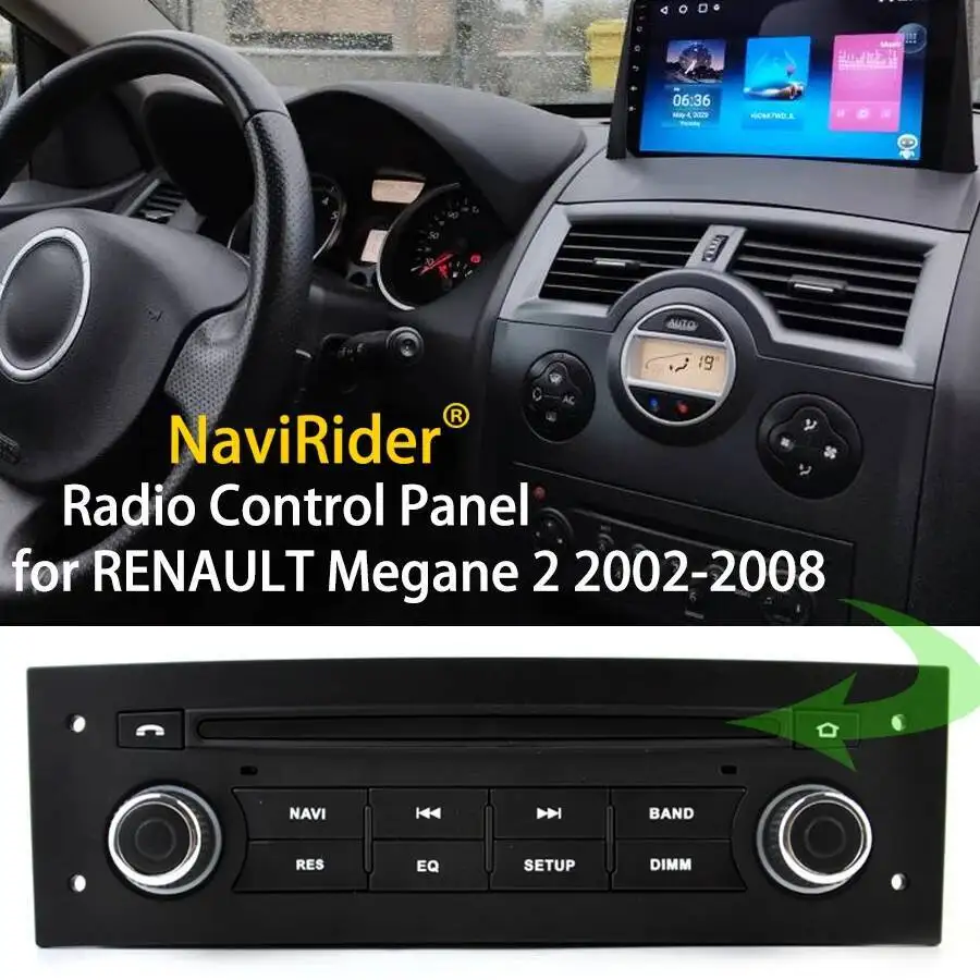 For RENAULT Megane 2 2002-2008 for RENAULT Fluence OEM Style Control Panel to Android Screen Car Video Player Plug to play