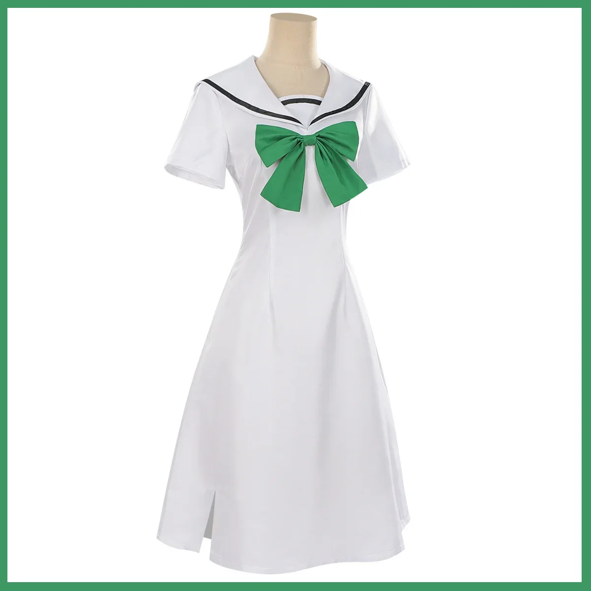 أزياء أنيمي كاردكابتور ساكورا كينوموتو ساكورا التأثيرية فستان صيفي أبيض بأكمام قصيرة شعر مستعار امرأة مثيرة للترفيه بدلة يومية