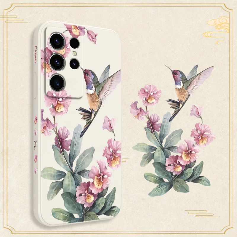 Pink Azaleas Phone Case For Samsung Galaxy S25 S24 S23 S22 S21 S20 S10 S10E Ultra Plus FE Note 20 Ultra 10 Plus Cover