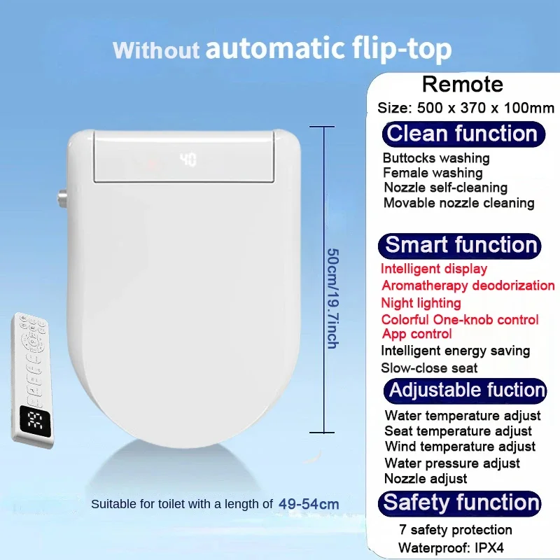 

WETIPS U APP Control Smart WC Japanese Toilet Seat Electric Bidet Seat Abbatant WC Toilette Japonaises Intelligent Bidet Toilet