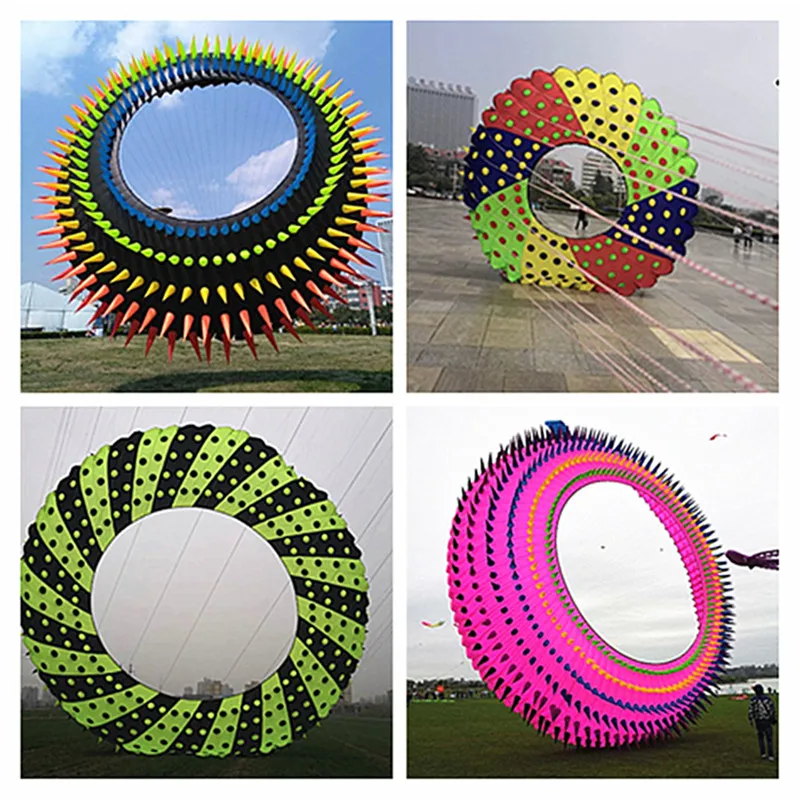 free shipping large kite ring flying windsocks kite accessories octopus kite parachute inflatable games windsurf beach kite hoka