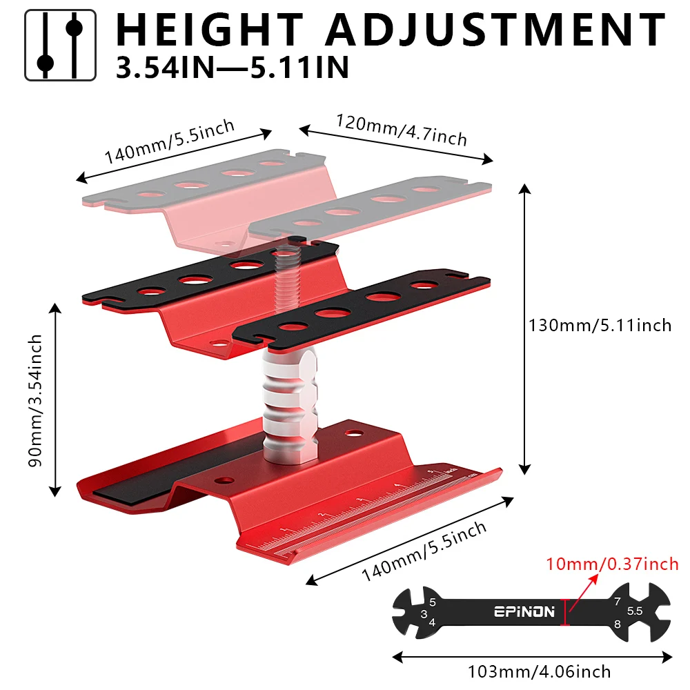 RC Car Repair Work Stand Repair Tool Set 360 Degree Rotation for 1/8 1/10 1/12 1/16 1/18 RC Car Crawler Truck Buggy