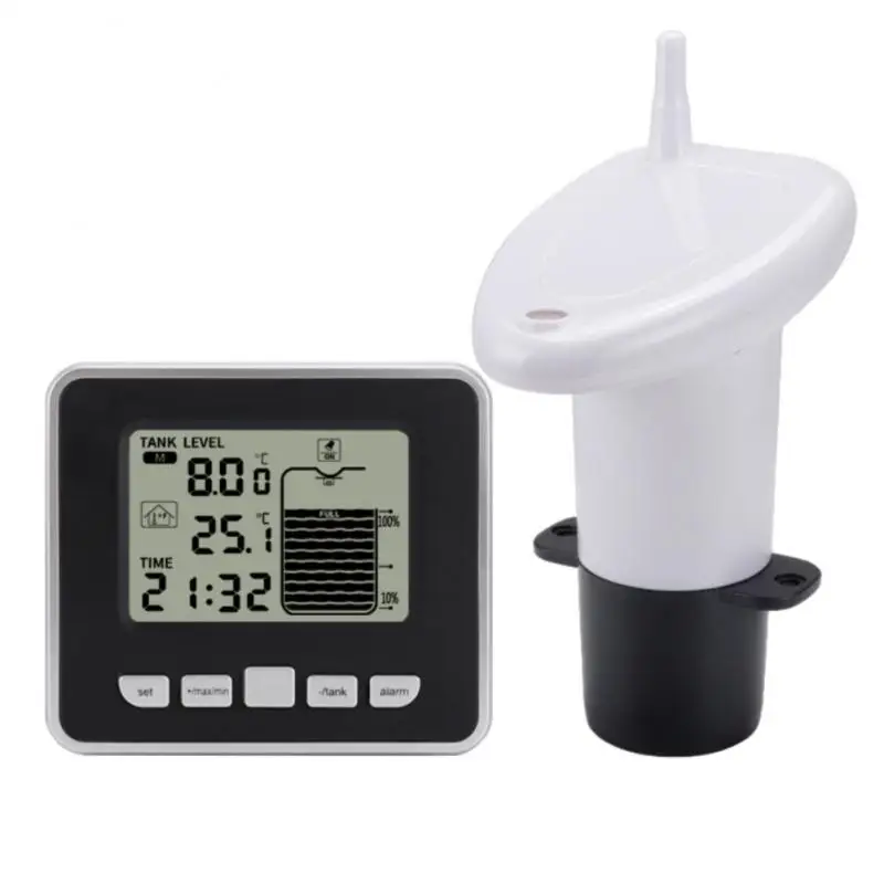 Water Tank Liquid Depth Level Meter Multifunction Ultrasonic Ts-ft002 Sensor Transmitter Wireless Mini Water Level Gauge New