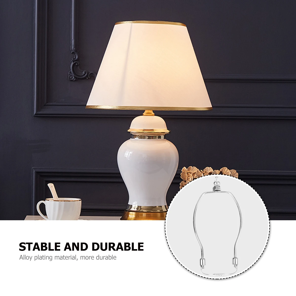 

3Pcs Lamp Horn Frame Bracket Metal Stable Lampshade Holder for Table Floor Lamps Creative Decorative Iron Lamp Harp Holder