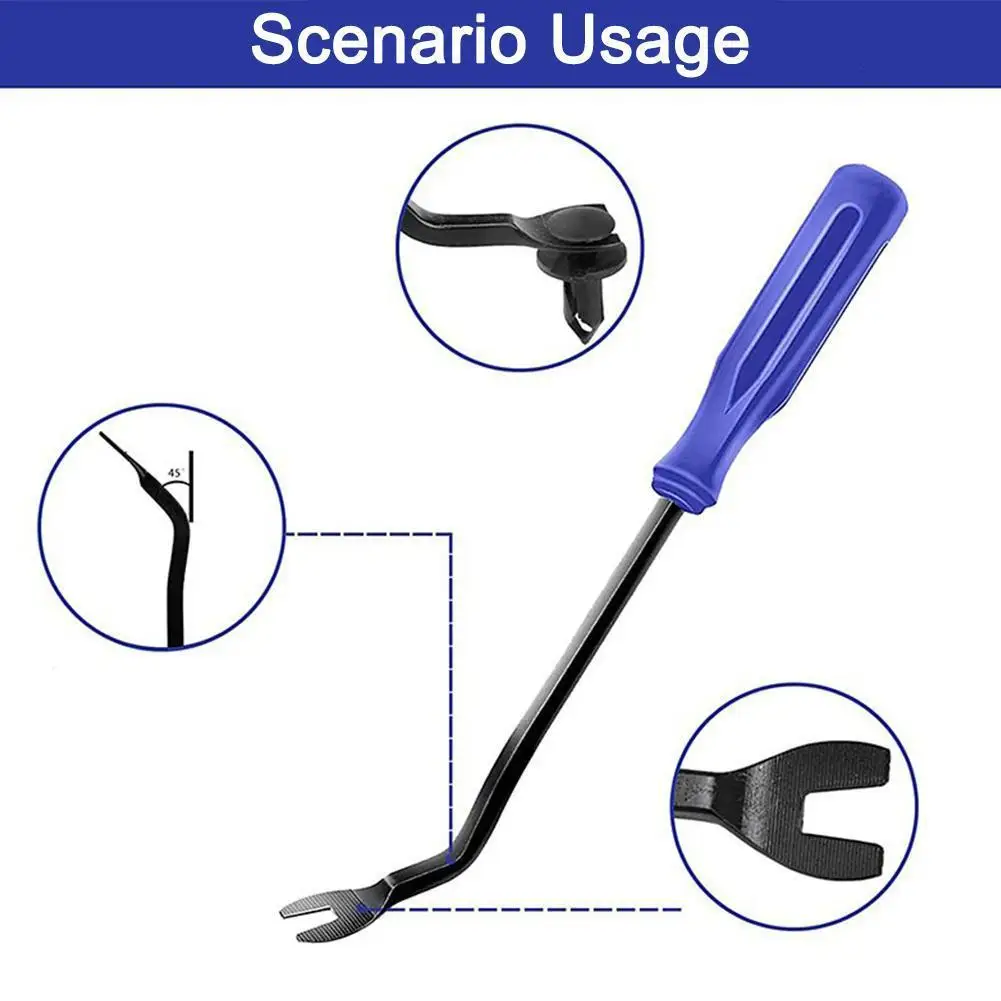 3 pezzi Set di strumenti per rimozione rivestimento automatico Kit di strumenti per leva per auto Pannello per auto Porta Strumenti di rivestimento audio Clip per paraurti Estrattore Fermo Accessorio di fissaggio