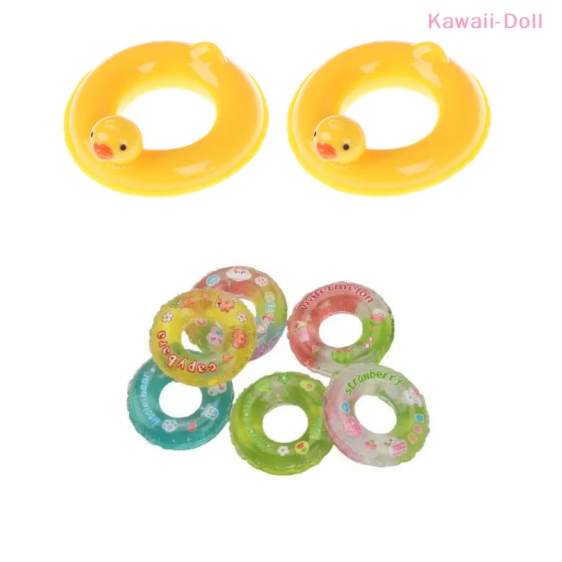 

Миниатюрный плавательный круг-имитация, модель 1:6, 1:12, из смолы, в виде желтой утки, для кукольного домика, декор для кукольной жизни