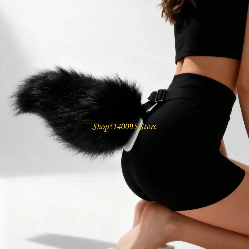 DXAE Plüsch-Kaninchenschwanz-Kostümzubehör, verstellbar für Kinder, Rollenspiele, weich, bequem, einfach zu tragen,