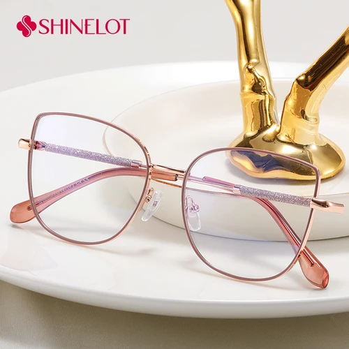 81607 Nuevas gafas artesanales de ojo de gato, gafas de protección ocular Ins para mujer, montura graduada, gafas glamorosas para chicas universitarias