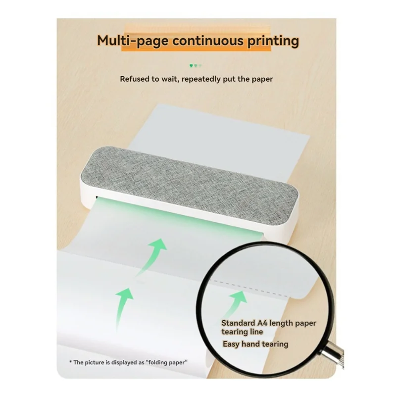 QWE-A4 Thermal Paper For Peripage A40 Portable Quick Drying Long Term Retention Period Folded Paper