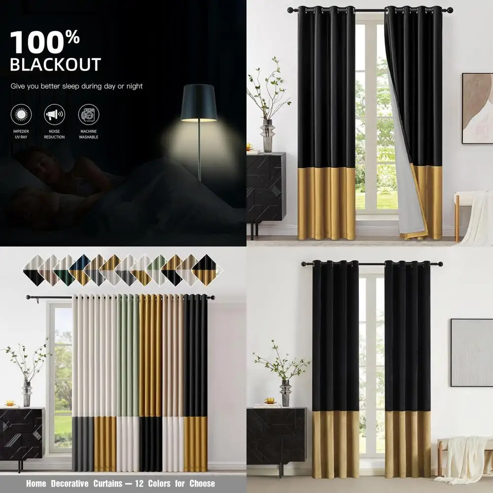 

Thermal Insulated Velvet Curtains, 84 Long, Modern Grommet Panels, Set of 2 for Home Decor