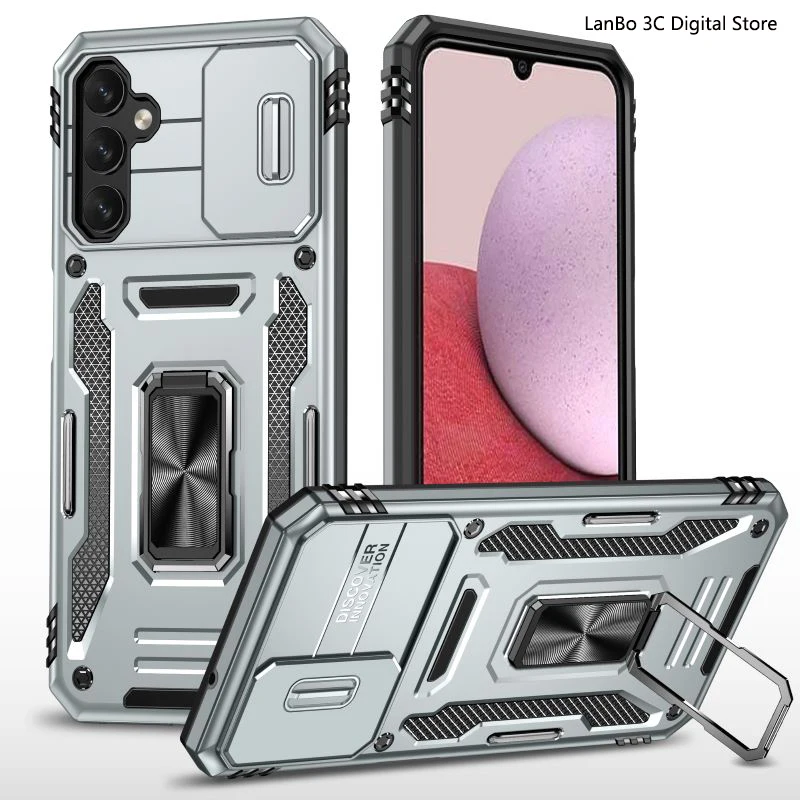 Mechanical wind anti drop bracket phone case suitable for Samsung Galaxy A12 A22 A42 A52 A72 A03 A13 A23 A53 A73 A14 A25 A35 A55