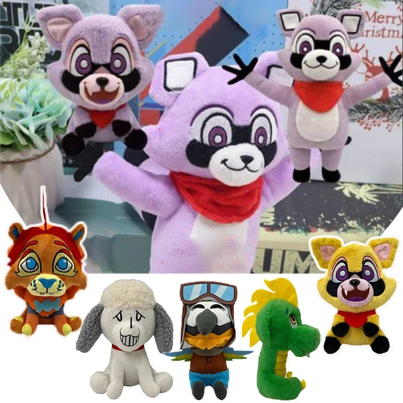 Indigo Park Plush Toys Rambly Dog Mollie Macaw Lloydford Stuffed Dolls Cartoon Lion Raccoon Plushies Figures Christmas Gifts