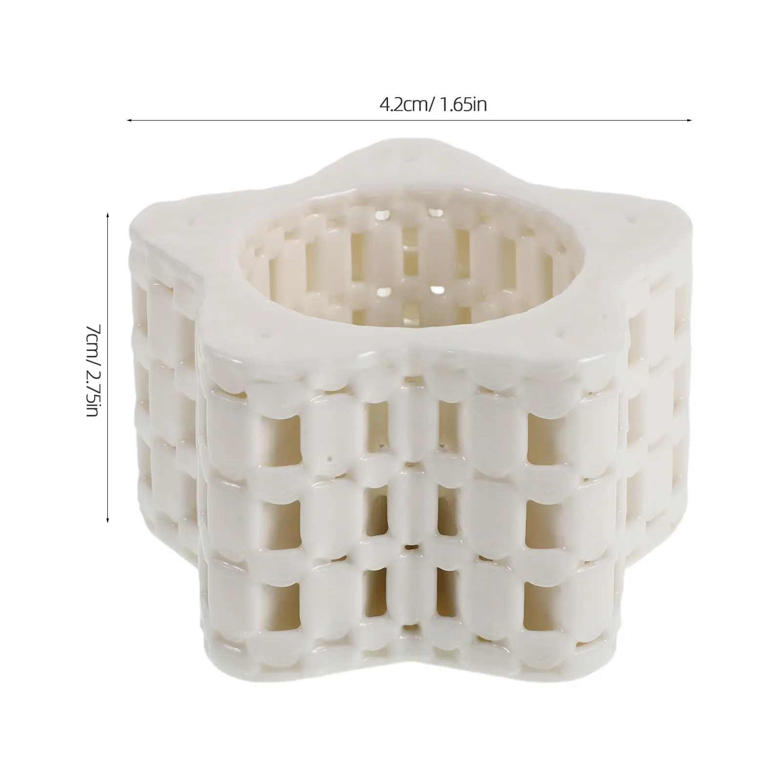 Hollow Ceramic Holder Elegant Retro Cutout Design Dining Table Centerpiece Wedding Decorative Stand Heat Resistant